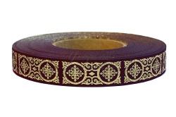 Тесьма декоративная бордовая