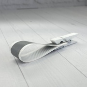 Светоотражающая репсовая лента RC-R001 - 15мм, белая