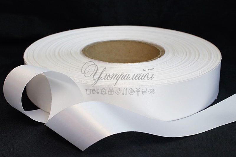 Лента сатиновая PS 961 - жесткая белая Лента сатиновая PS 961 - жесткая белая