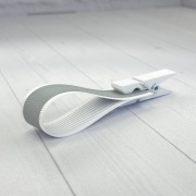 Светоотражающая репсовая лента WHITE - R,  15мм