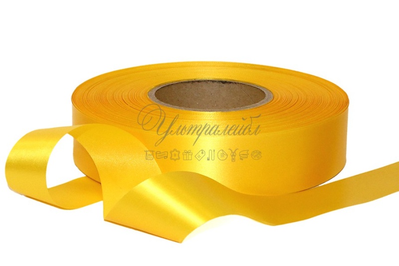 Лента сатиновая PS 901 - желтая Лента сатиновая PS 901 - желтая